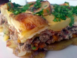 Рецепт - Картофельная запеканка с мясом, или домашний