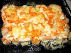 Рецепт - Баклажаны, запеченные с картофелем