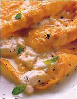 Рецепт - Омлет с козьим сыром и мятой